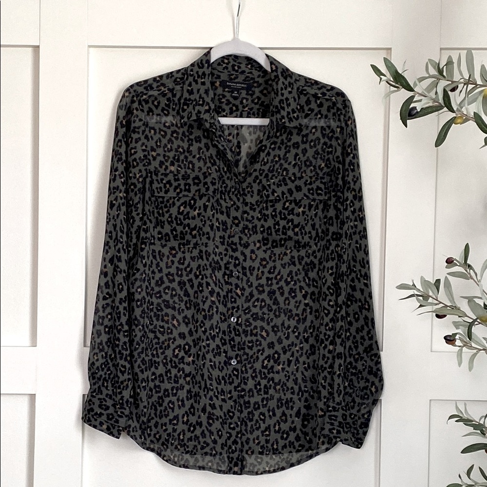 Banana Republic Animal Print Blouse